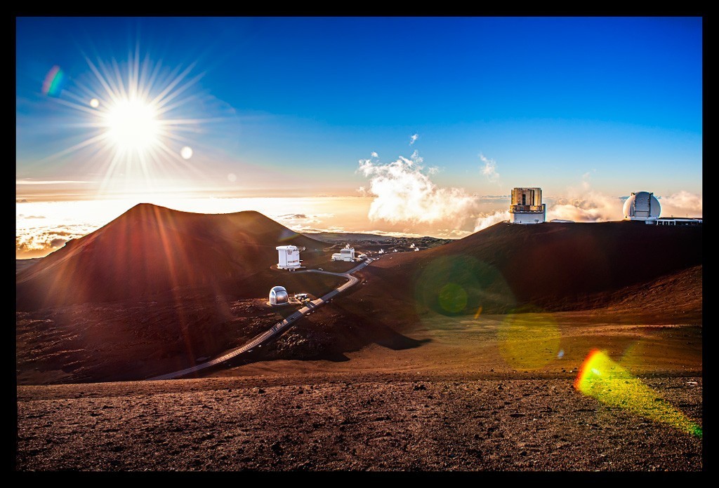 Mauna Kea Observatory Observatories Gipfel summit Sunshine sunflare Big Island Hawaii