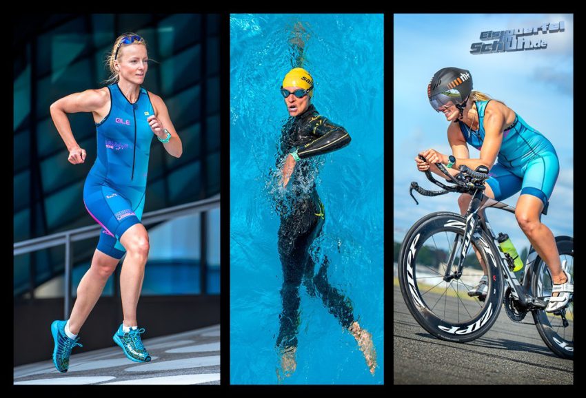 Triathlon Radtraining Schwimmen Laufen Collage Neujahrsvorsätze