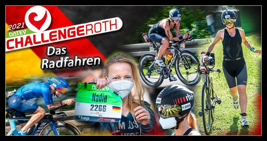 Challenge Roth Triathlon Staffel Radstrecke Banner Collage Blog Beitrag