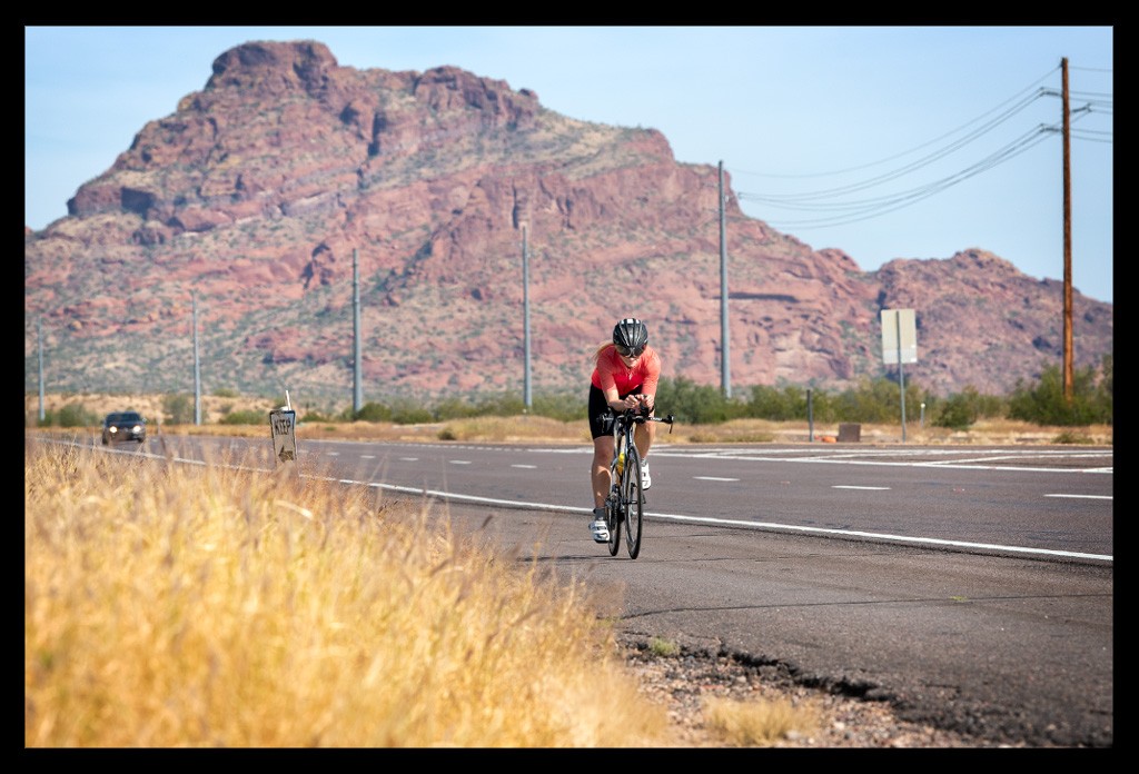 Ironman Arizona Tempe Phoenix Intestate Female Triathlete and Cyclist