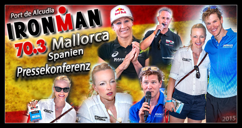 70.3 Ironman Mallorca Pressekonferenz Athleten Talk Profis Banner Collage