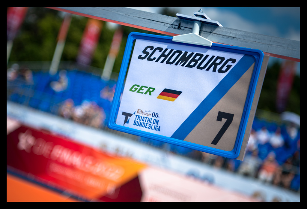 wechselbereich zone triathlon deutsche dtu meisterschaften Elite finals berlin olympischer platz schild schomburg jonas