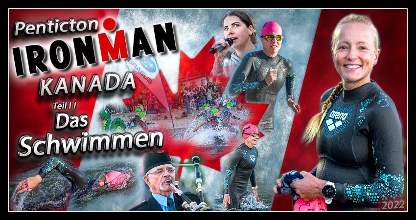 Ironman Canada Kanada Swim Schwimmstrecke Banner Collage