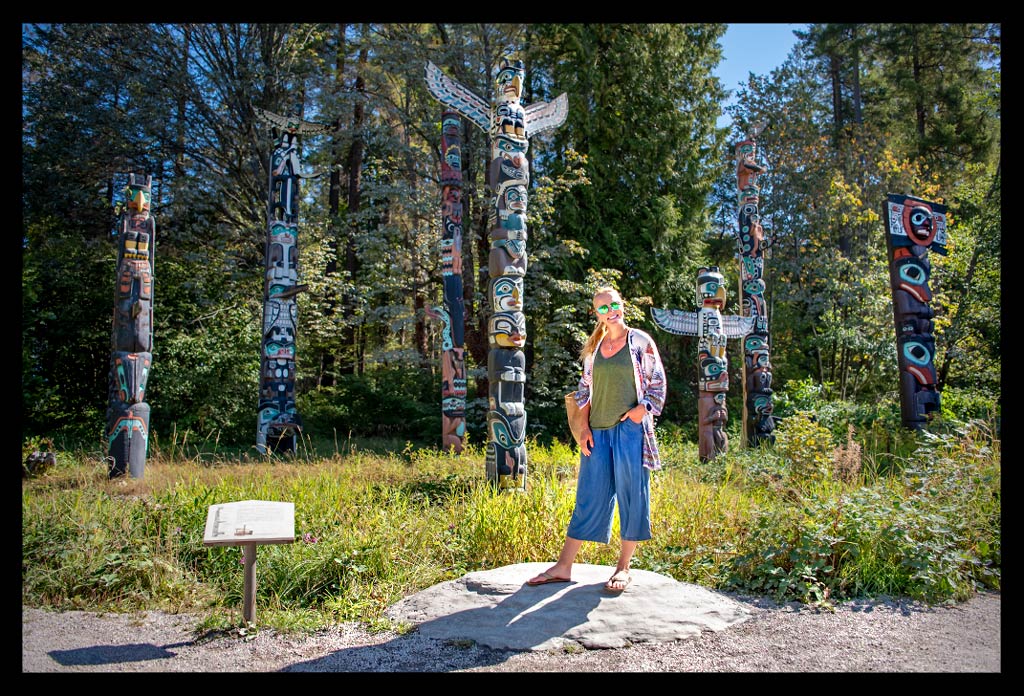 Totempfähle im Stanley Park, Vancouver, British Columbia, Vancouver