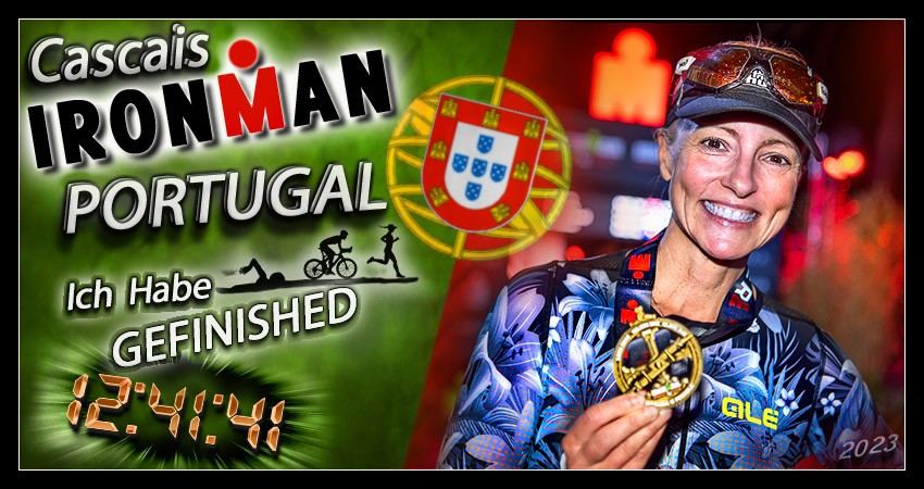 Der Ironman Portugal - Cascais mit Langdistanz & 70.3 Ironman sowie einem Profirennen schickt mehr als 4.000 Athleten auf die Strecke - Rennbericht Finishline Banner Collage