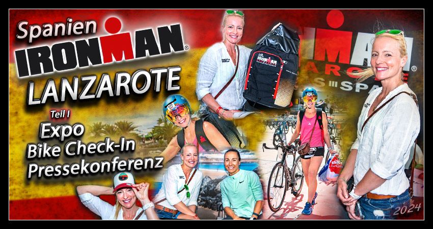 Ironman Lanzarote Ziel Finishline kurzer Rennbericht und Qualifikation Ironman World Championship Nizza Banner Collage