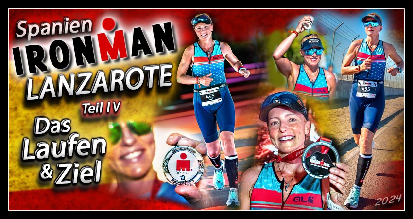 Banner Collage für den Beitrag über die Ironman Lanzarote Laufstrecke, die geprägt ist von den wunderschönen Stränden und einer großartigen Finishline und schließt mit der Finisher Banquet und der Slot-Allocation.